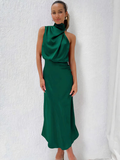 Women's Classic Halter-neck Maxi Dress