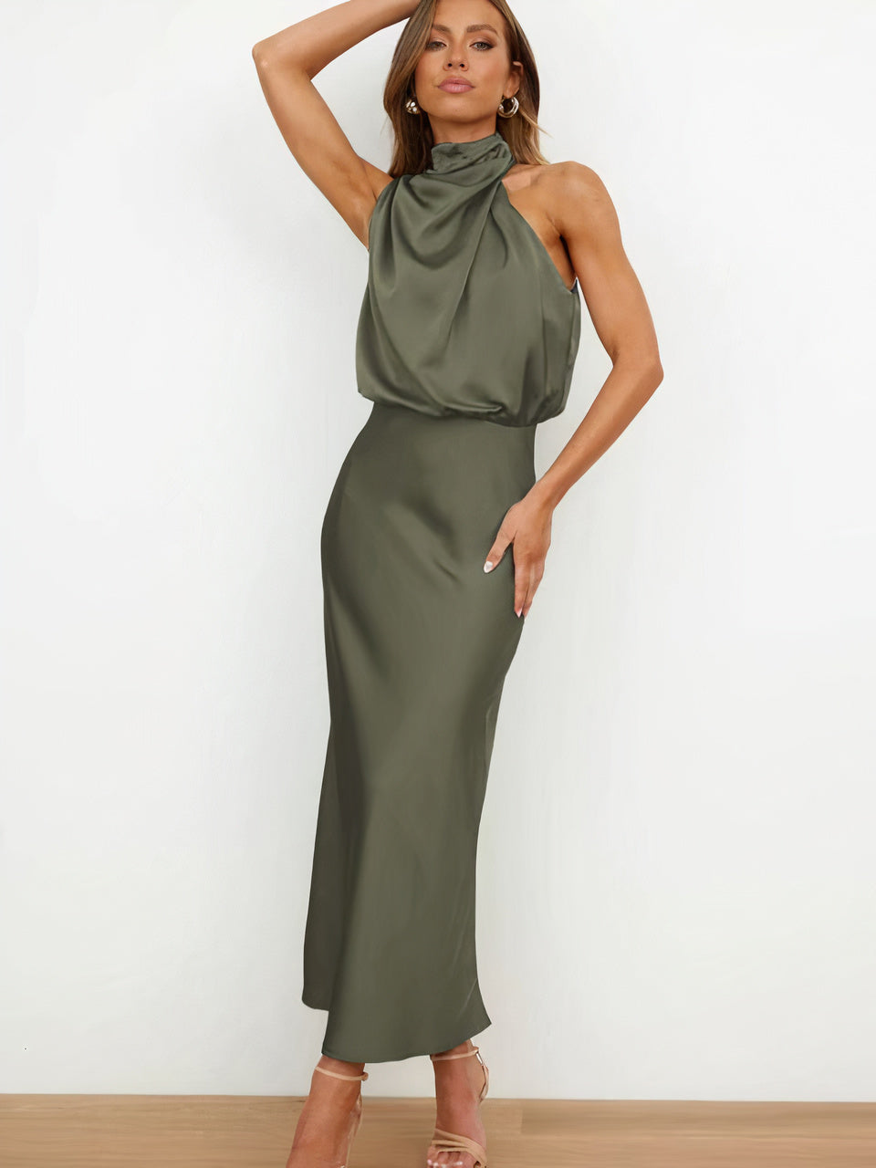 Women's Classic Halter-neck Maxi Dress
