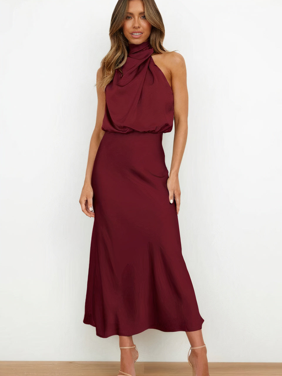 Women's Classic Halter-neck Maxi Dress