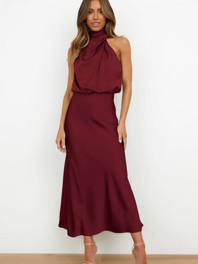 Women's Classic Halter-neck Maxi Dress