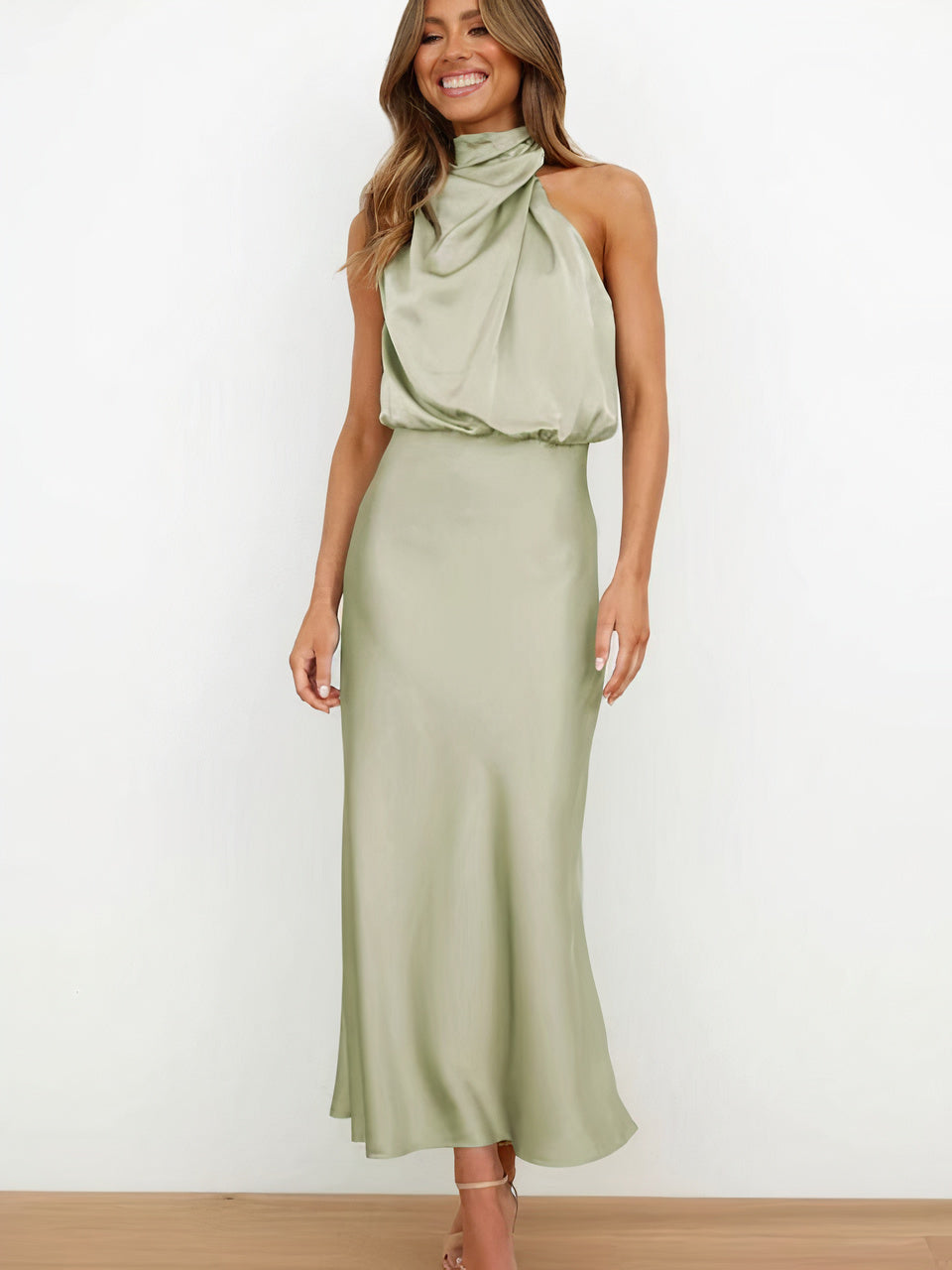 Women's Classic Halter-neck Maxi Dress