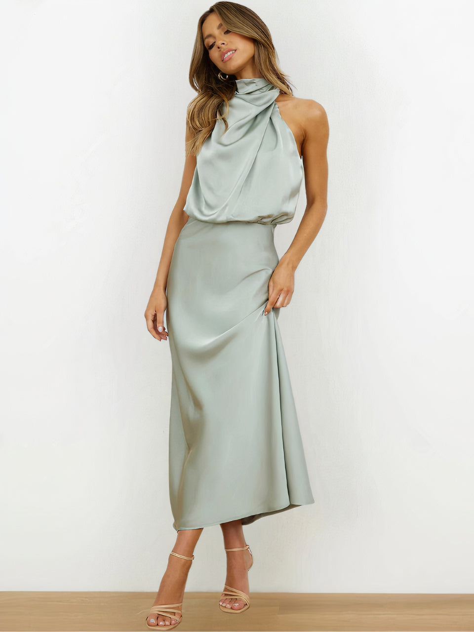 Women's Classic Halter-neck Maxi Dress