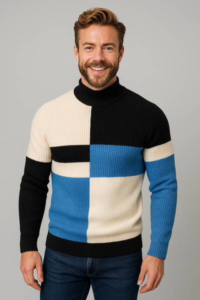 Modern Style Geometric Sweater for Men