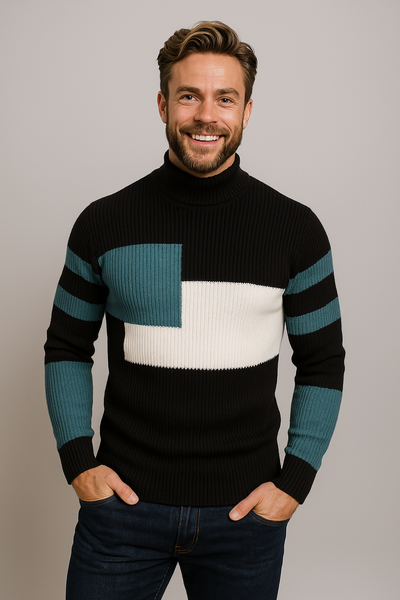 Modern Style Geometric Sweater for Men