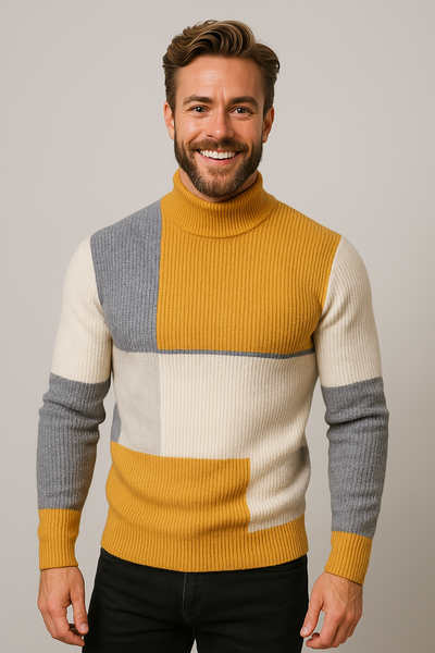 Modern Style Geometric Sweater for Men