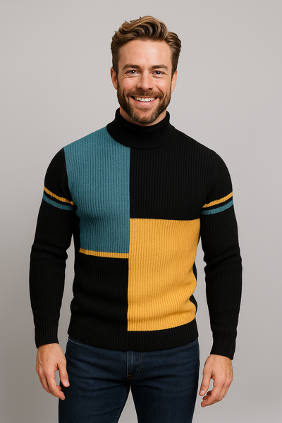 Modern Style Geometric Sweater for Men