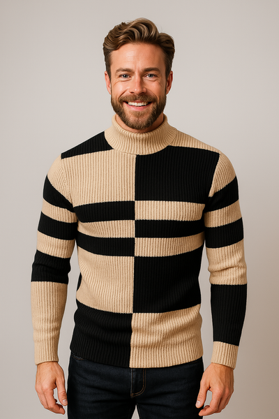 Modern Style Geometric Sweater for Men