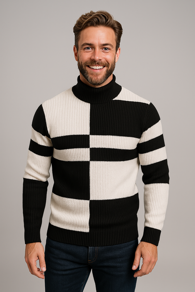 Modern Style Geometric Sweater for Men