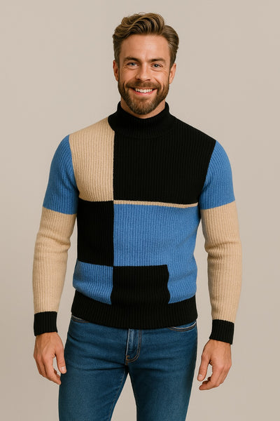 Modern Style Geometric Sweater for Men