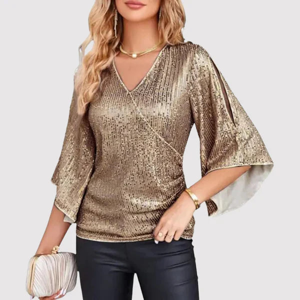 Modern Style Glitter Tops for Women