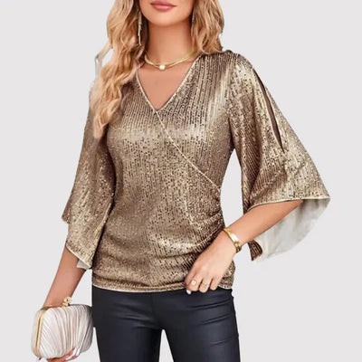 Modern Style Glitter Tops for Women
