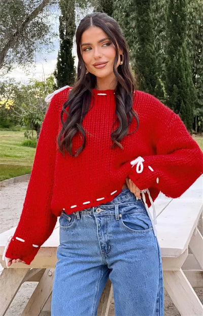 Casual Semi Loosed Fit Knit Sweater for Women