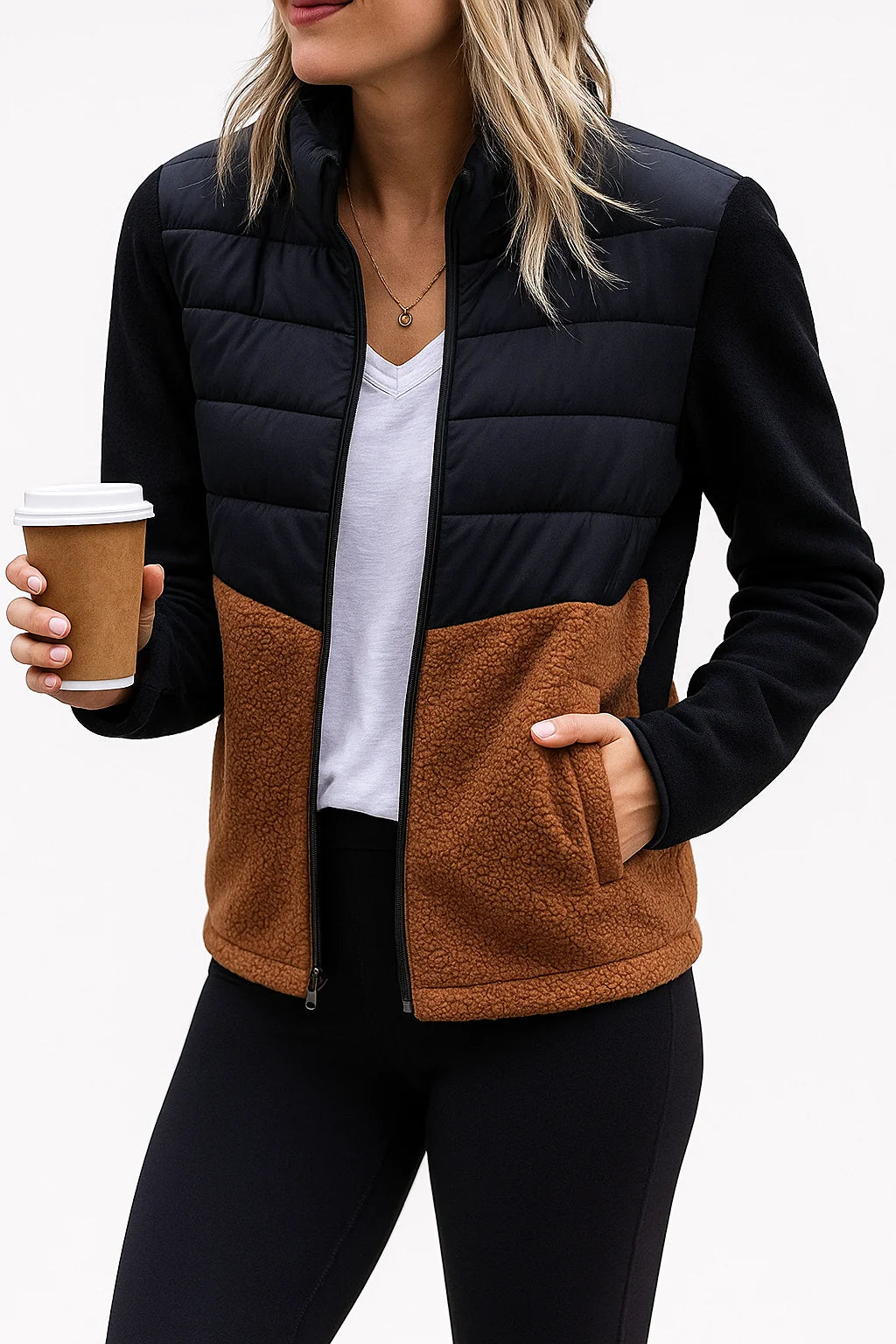 Quilted Design Lightweight Winter Puffer Jacket for Women
