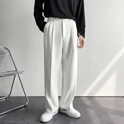Men's Trendy Wide-Leg High-Waist Trouser
