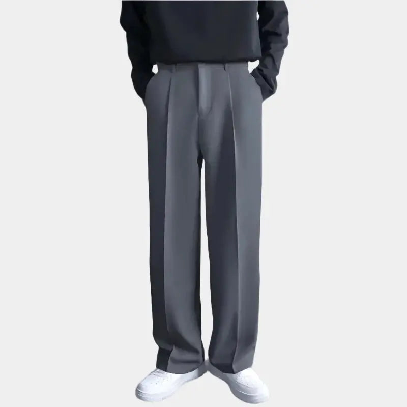 Men's Trendy Wide-Leg High-Waist Trouser