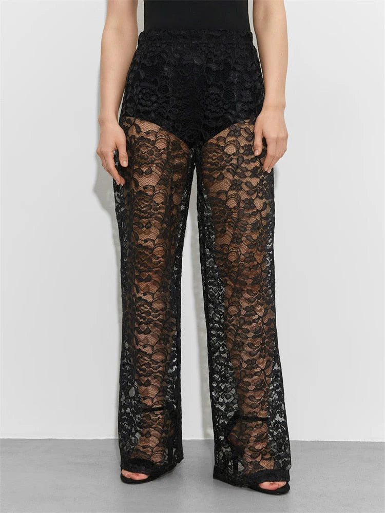Women's Elegant See Through Pants