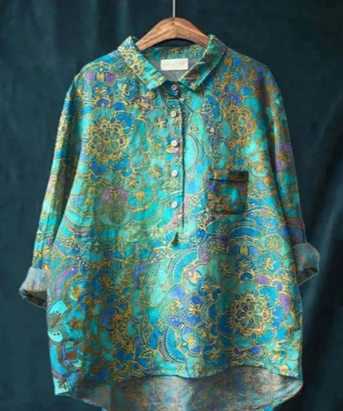 Women’s Casual Floral Print Blouse – Vibrant Everyday Style & Airy Relaxed Fit