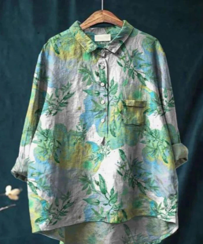 Women’s Casual Floral Print Blouse – Vibrant Everyday Style & Airy Relaxed Fit