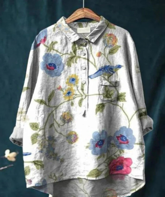 Women’s Casual Floral Print Blouse – Vibrant Everyday Style & Airy Relaxed Fit