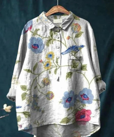 Women’s Casual Floral Print Blouse – Vibrant Everyday Style & Airy Relaxed Fit