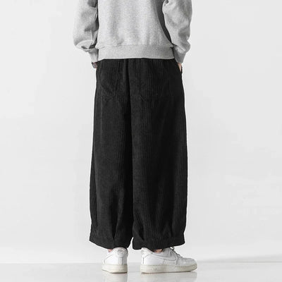 Casual Modern Style Corduroy Baggy Pants for Men