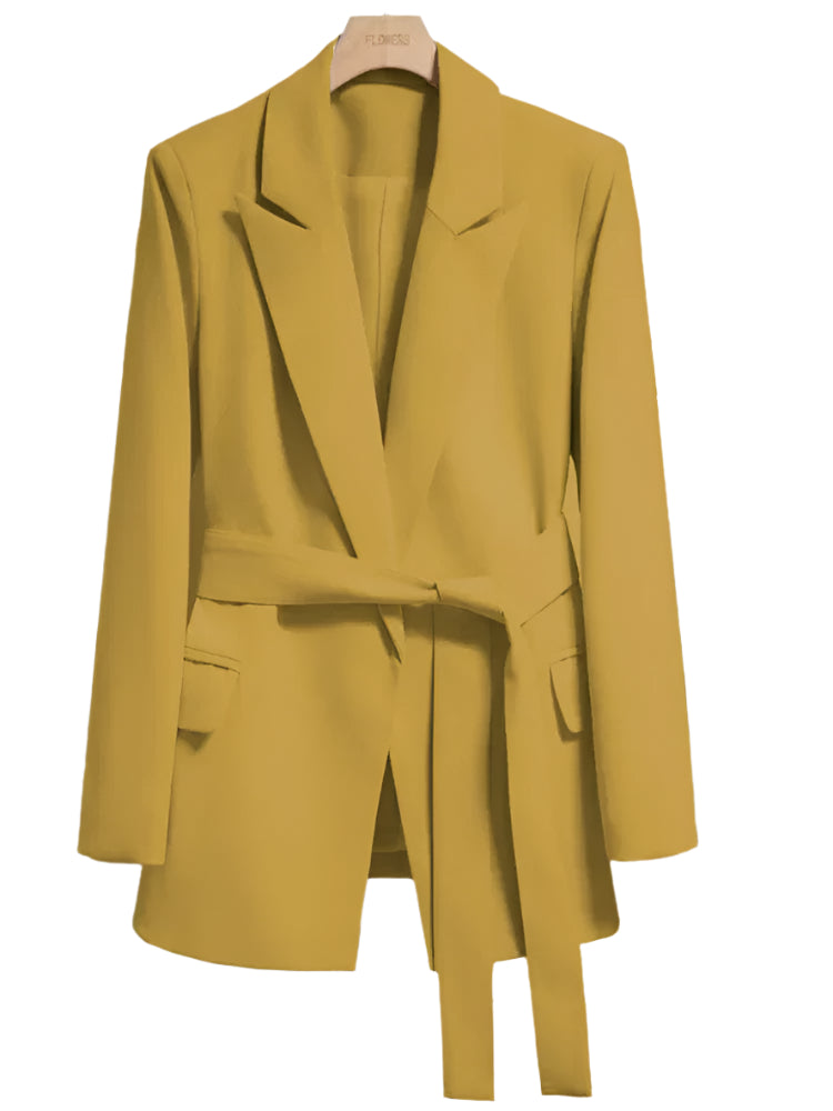 Women's Elegant Business Blazer with Belt