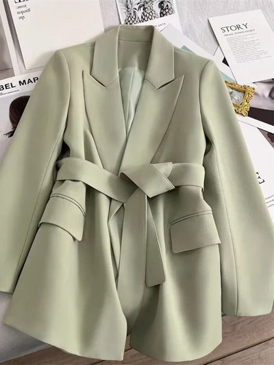 Women's Elegant Business Blazer with Belt
