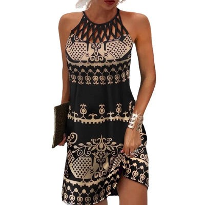 Women’s Printed Elegant Dress – Vibrant Pattern & Effortless Summer Style