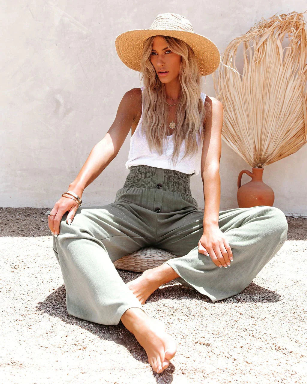 Women's Casual High Waist Summer Pants