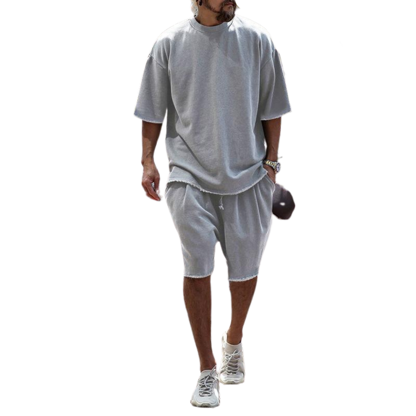 Van Hallen loungewear | Casual two-piece set with oversized t-shirt and loose shorts for men