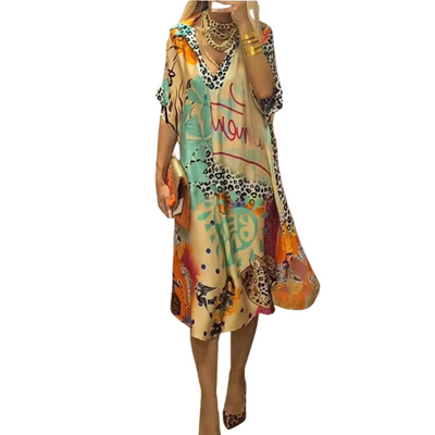 Women's Casual  Multicolor Loose Fit Dress