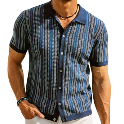 Van Hallen Classic Men’s Knit Shirt | Casual and Formal Wear