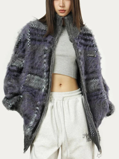 Vintage Stlye Oversized High Collar Winter Jacket for Women
