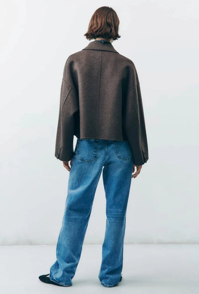 Women’s Casual Boxy Button-Up Coat