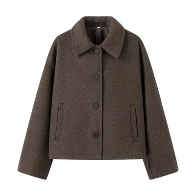 Women’s Casual Boxy Button-Up Coat