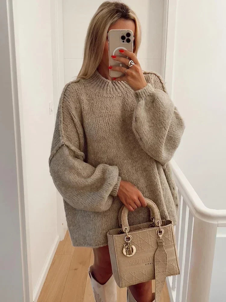Women's Cozy Oversized Knit Sweater