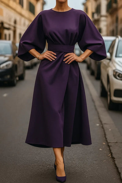 Women's Elegant Belted Maxi Dress