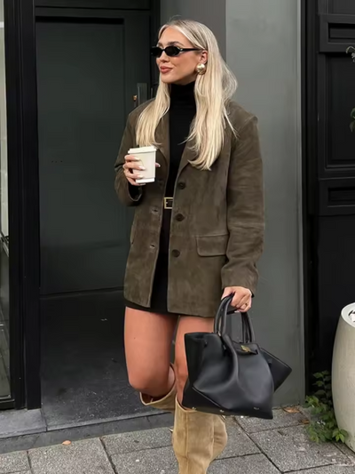 Women's Modern Style Button-down Jacket