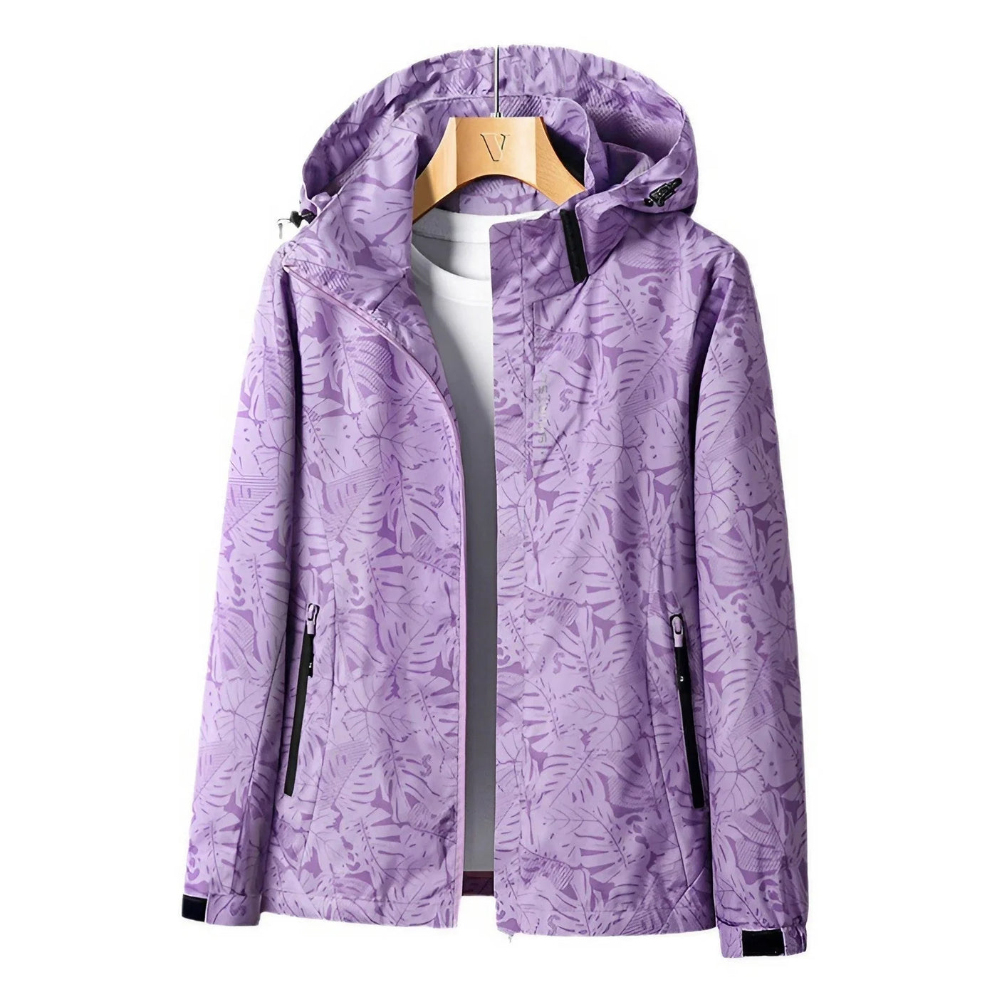 Women's Printed Outdoor Jacket with Hood