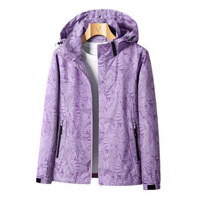 Women's Printed Outdoor Jacket with Hood