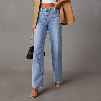 Women's Retro High-waisted Denim Jeans