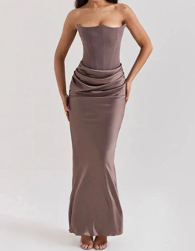 Women's Sophisticated Strapless Maxi Dress