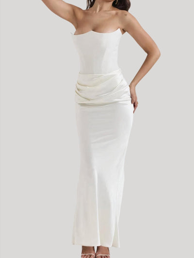 Women's Sophisticated Strapless Maxi Dress