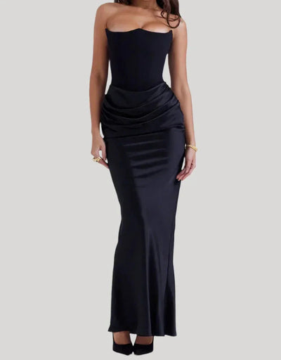 Women's Sophisticated Strapless Maxi Dress