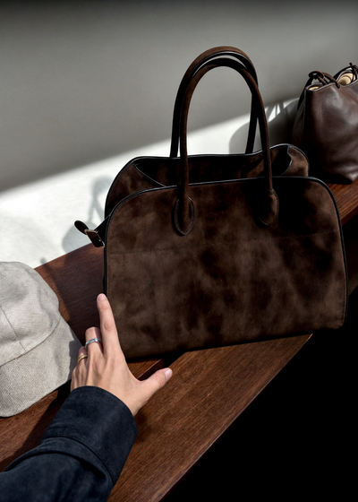 Women’s Vintage-Style Suede Shoulder Bag