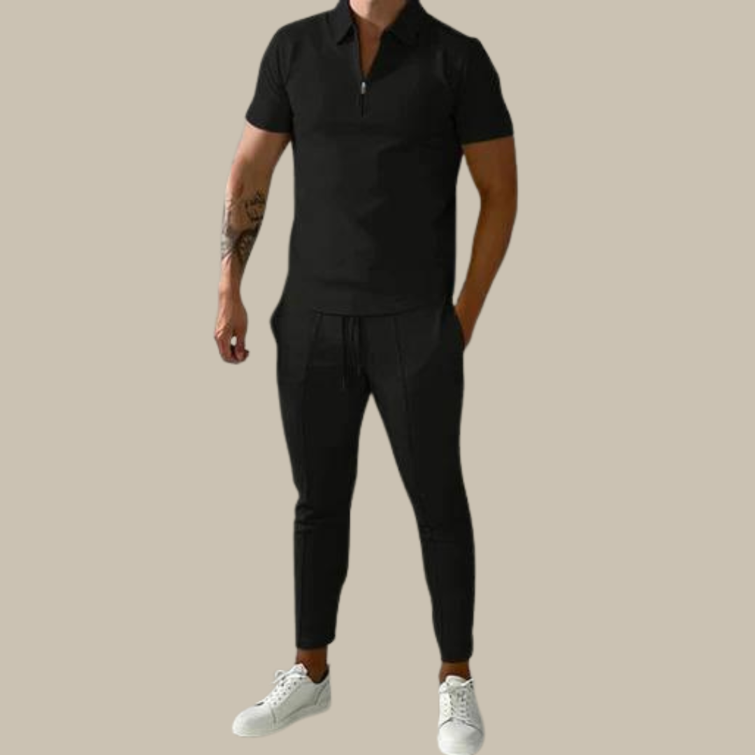 Van Hallen Set | 2-piece men's set with polo shirt and pants