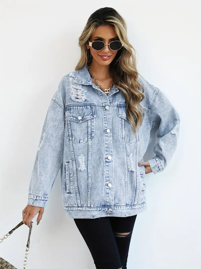 Oversized Denim Jacket for Women