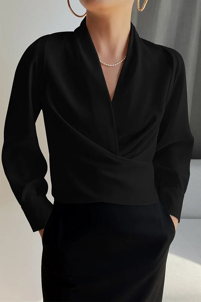 Women's Elegant Smart-Casual Blouse with Puffed Sleeves
