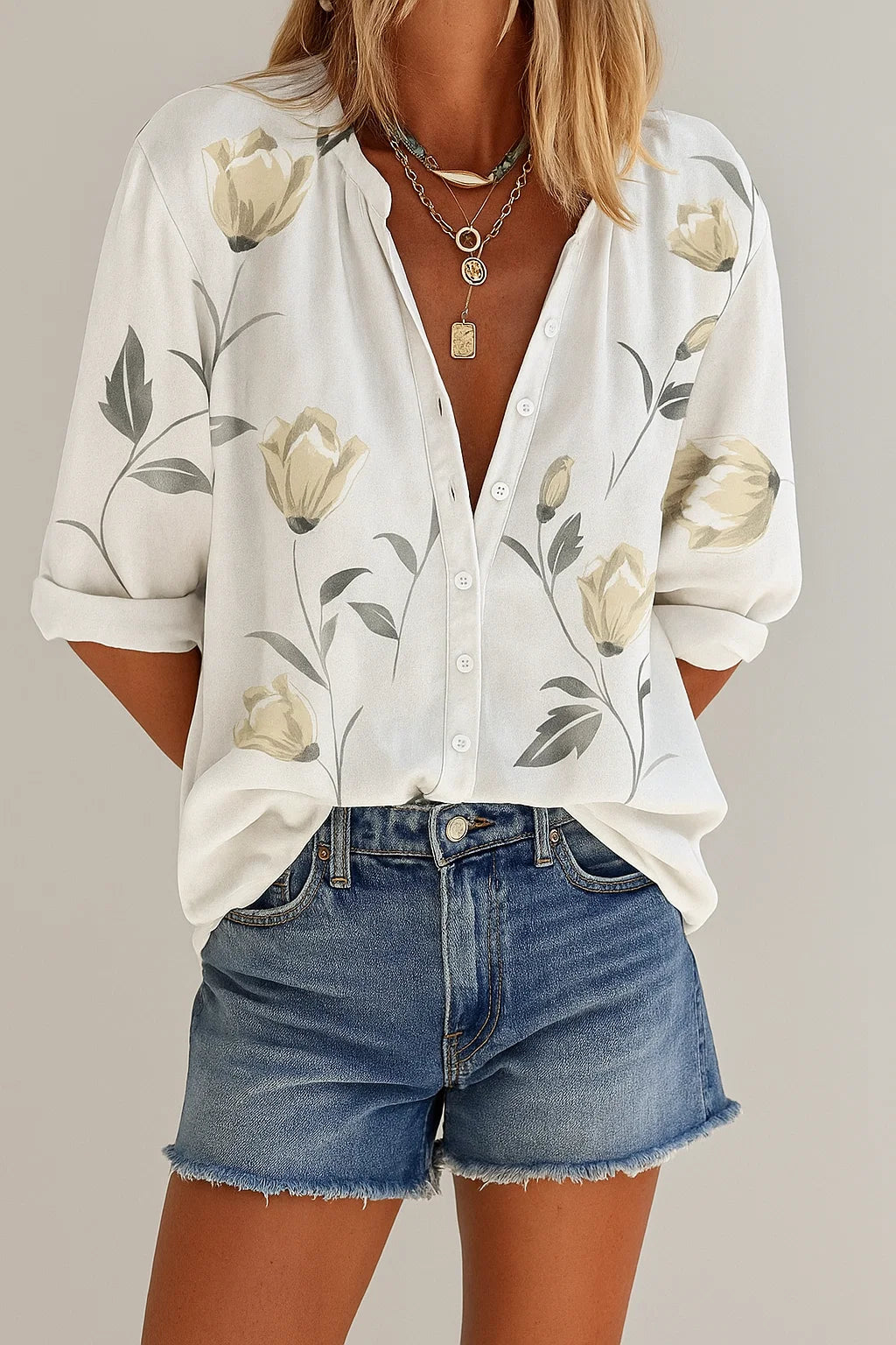 Women's Casual Loose Fit Summer Blouse