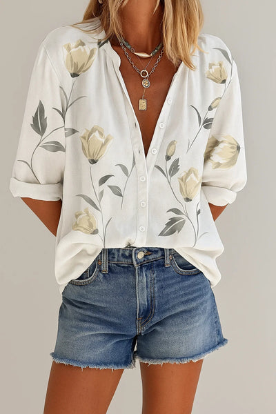 Women's Casual Loose Fit Summer Blouse